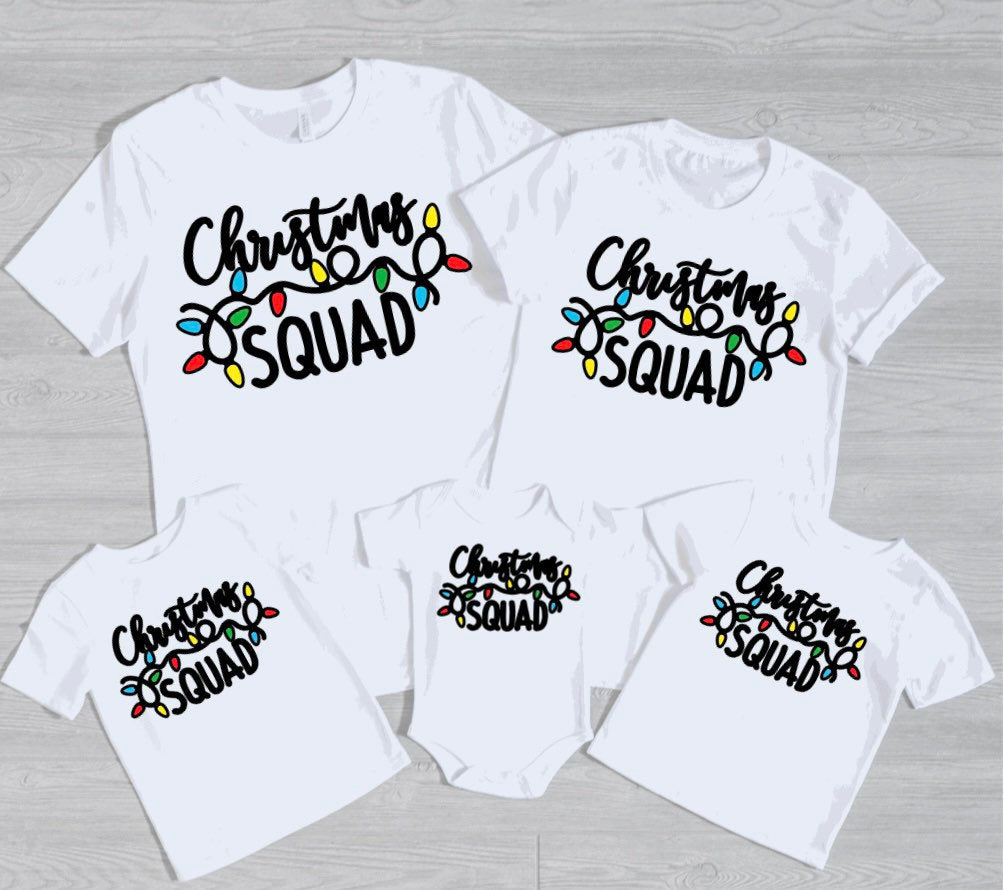 family christmas shirts/baby body christmas squad matching family shirts - Holiday tshirt