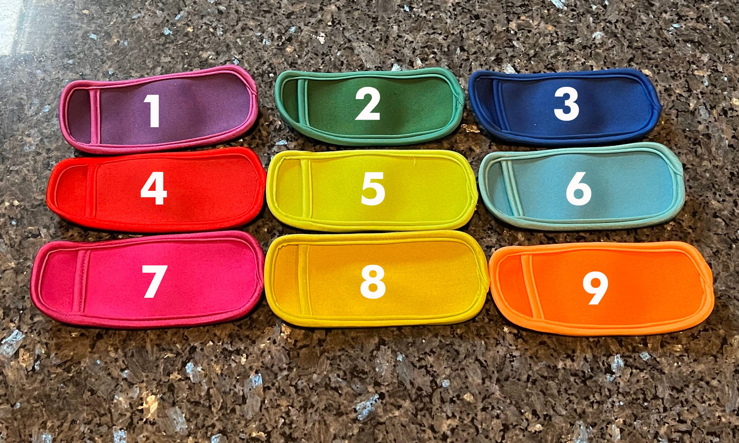 Personalized Popsicle Holder - neoprene - ice pop holder - ice pop sleeve