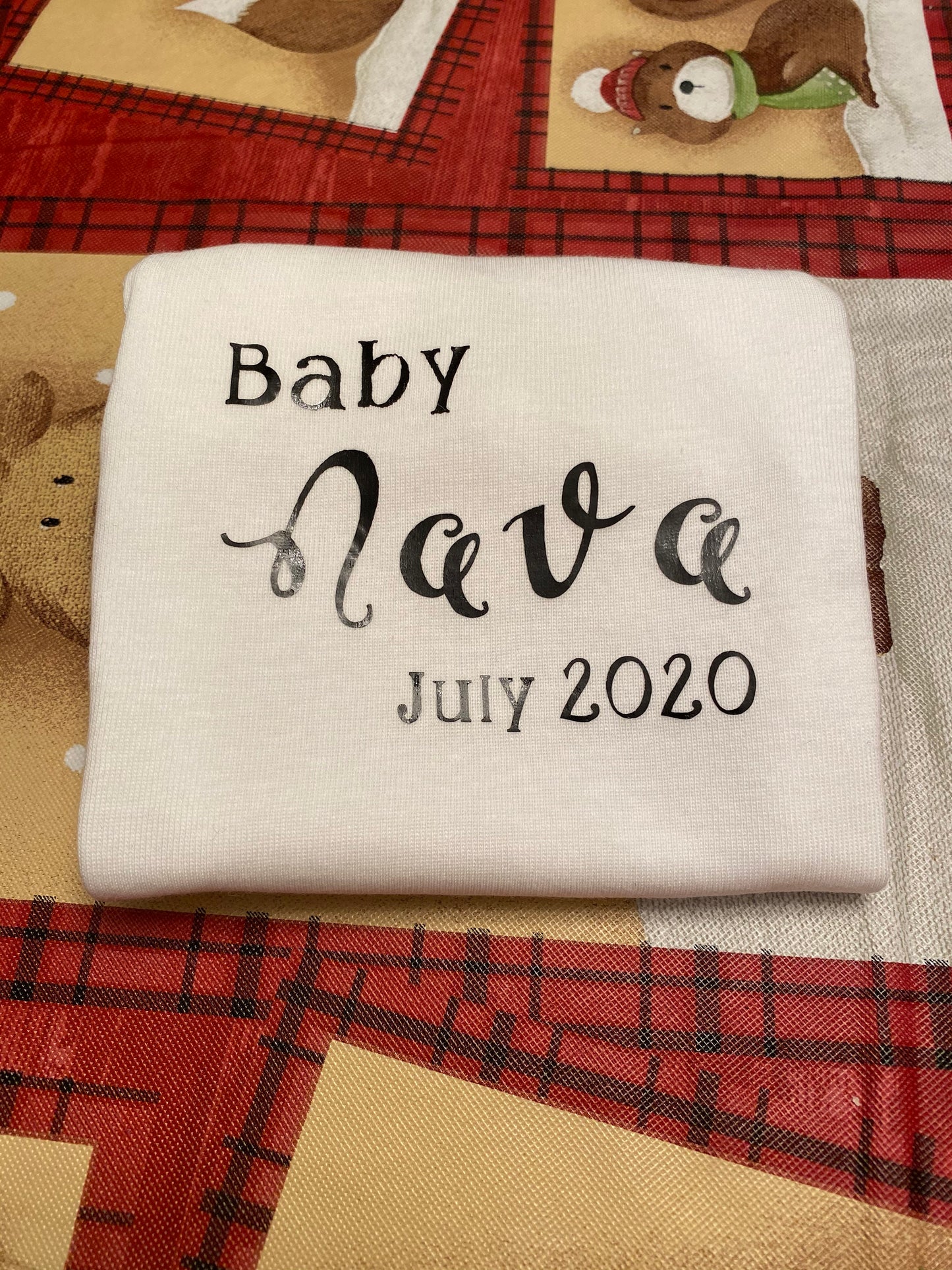 baby announcement bodysuit