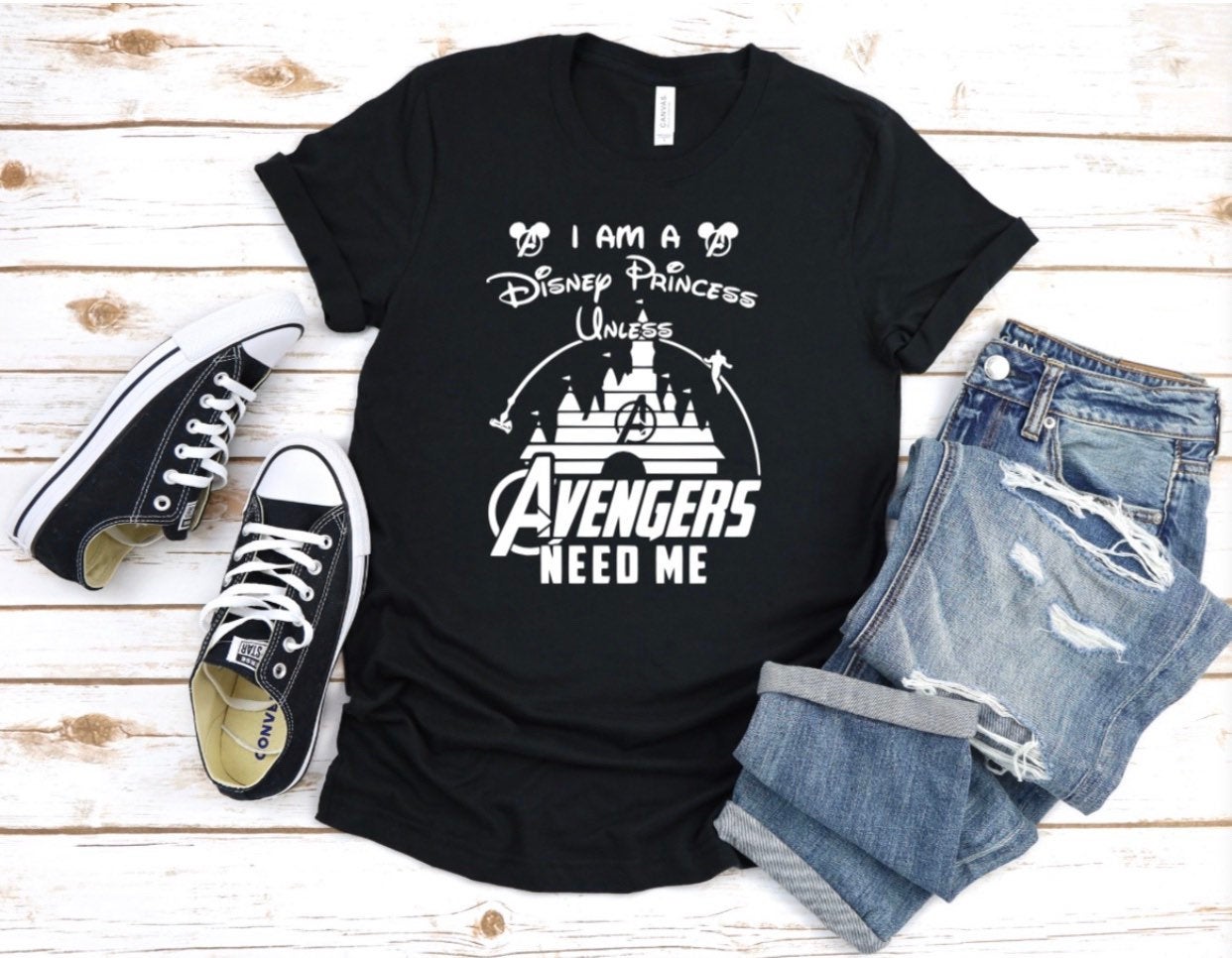 i am a disney princess unless avengers need me tshirt