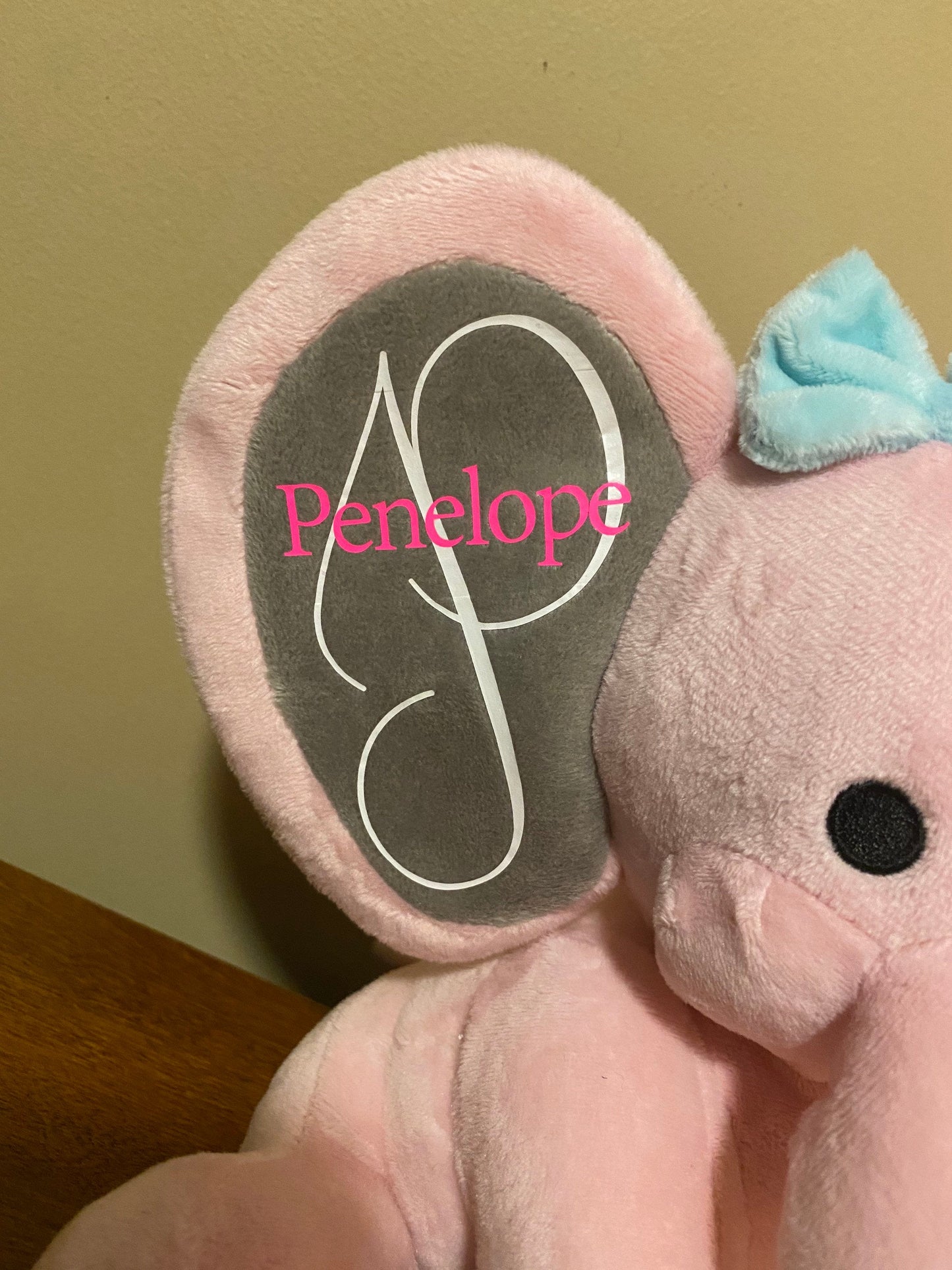 elephant keepsake birthstats stuffed animal - baby keepsake - baby gift - baby shower - christmas - baby announcement - 9” to 10” tall