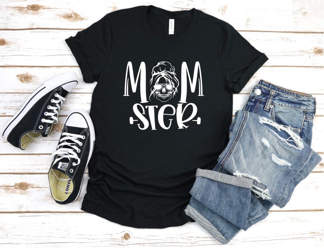 mom-ster halloween tshirt