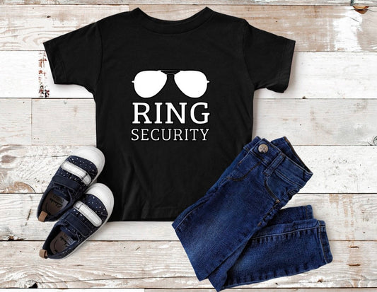 ring security toddler and youth shirt wedding party ring bearer