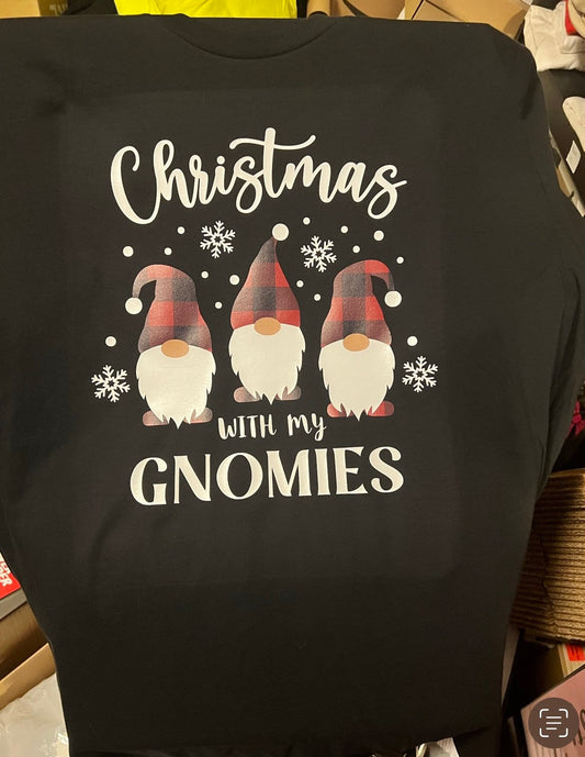 christmas with my gnomies christmas xmas - Holiday tshirt